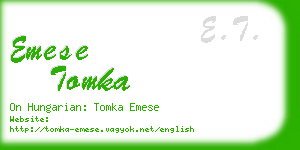 emese tomka business card